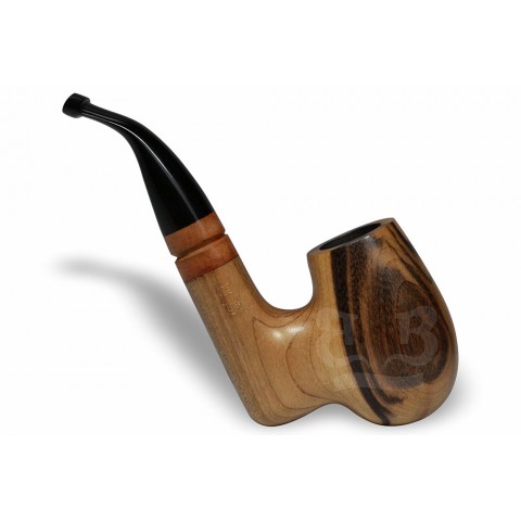 Cachimbo Itália Encerado com Anel de Madeira (Filtro Permanente) Piteira Chifre